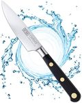Taylors Eye Witness Oxford Professional Paring Knife - 9cm/3.5” Full Tang Blade from Graded Taper Ground Stainless Steel, Traditional Triple Brass Rivet Comfort Handle. Sharper for Longer