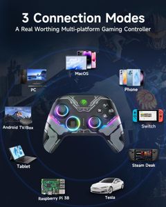 EasySMX X15 Wireless PC Game Controller – Hall Joysticks, Bluetooth, Windows/Android/Switch Compatible