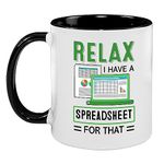 Relax I Have a Spreadsheet Mug 11Oz, Best Accountant Mug, Excel Shortcuts Mug, Accountant Mug, Coffee Mugs Accounting, Accountant Gifts Office Mug