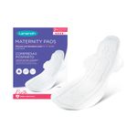 Lansinoh Maternity Pads After Birth Discreet & Absorbent 2+ Weeks Postpartum with Wings - Pack of 12 Extra Long Super Slim Fit Postnatal Fragrance Free Soft Breathable Anatomically Sanitary Towels