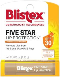 Blistex Five Star Lip Protection Balm, 0.15 Ounce – Wind & Water-Resistant Lip Care, Broad Spectrum SPF 30 Sun Protection, Soothes Cold Chapped Lips, Hydrating Lip Treatment, Holds in Moisture