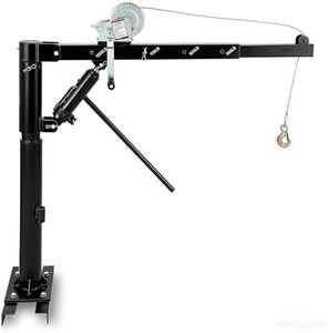 GarveeTech Hydraulic Pickup Truck Crane Hoist, 1000 LBS Capacity Manual Truck Crane with 4 Adjustable Load Levels 500/600/800/1000 LBS for Lifting Goods, Non-Electric Pickup Bed Crane, Black