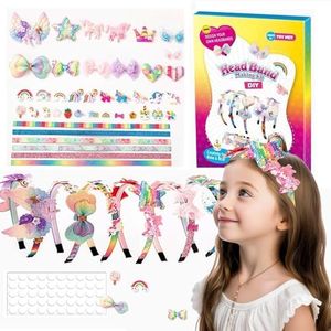 Goorder Kit per La Creazione di Cerchietti per Capelli, Kit Accessori Capelli Bambina, Regali di Compleanno Lavoretti Creativi Giochi Bambina 5 6 7 8 9 10 11 12 Anni Bomboniere