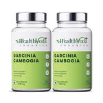 Health Veda Organics Plant Based Garcinia Cambogia Supplement | 120 Veg Capsules | Improves Digestion & Reduce Hunger Pangs (Pack of 2)