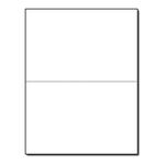 8.5" x 11" Blank White Perforated Cardstock Paper - 2 Per Sheet Breaks to 5.5" x 8.5" - Inkjet/Laser Printable - for Postcards, Flash Cards, Index Cards - 100 Sheets / 200 Cards