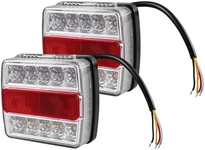 EZONEDEAL 2X Submersible/Waterproof 26 LED Stop Tail Lights Kit For Boat Utility RV Camper UTV UTE Vans Truck Trailer lights - Turn Signal Brake Tail Light