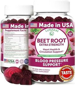 Lunakai Beet Root Gummies with Proprietary Antioxidant Blend - Heart & Circulation Support, Delicious Non-GMO Beet Chews for High Blood Pressure, 60ct