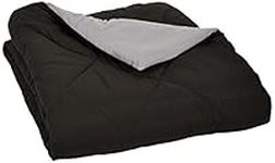 Amazon Basics Reversible Microfiber Comforter, grey/black, 220X240cm