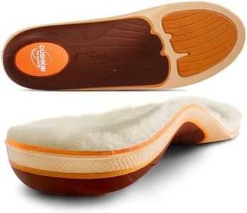 PCSsole Plantar Fasciitis Winter Wool Insoles Men Women- 220+lbs Heavy Duty High Arch Support Wool Inserts with Comfort Cushion Orthotic Pain Relief for Flat Feet- Winter Insoles for Men & Women
