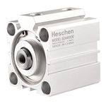 Heschen Pneumatic Compact Aluminum Air Cylinder, SDA 40-30, Bore 40mm, Stroke 30mm, PT1/8'' Port Size, Double Acting
