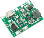 Robojax HW-357 Lithium Li-ion 18650 3.7V or 4.2V Battery Charger Board DC-DC Step Up Boost Module TP4056 DIY Kit Parts for arduino (1pc Micro USB)