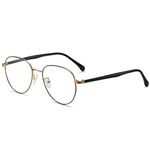 ANRRI Blue Light Blocking Glasses Men Women Retro Round Metal Eyeglasses Frames UV Blocking Filter Computer Gaming Glasses（Glod and Black）