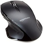 Amazon Basics Full-Size Ergonomic Wireless Mouse with Fast Scrolling, Black