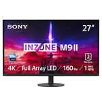Sony INZONE M9II 27" 4K Ultra HD PC Gaming Monitor: 2160p Resolution - 160Hz Refresh Rate - 1ms GTG - DCI-P3 95% Spectrum - Full Array LED - G-Sync - Adaptive Sync - VRR, Black
