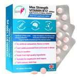 Max Strength Vitamin B12 Methylcobalamin 1000mcg. Vegan Daily Food Supplements. Reduces Tiredness. Supports Functioning of the Nervous System & More. Made from Quality Natural Ingredients