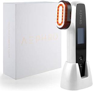 AEPHRO Radio Frequency Skin Tightening Machine, 6-in-1 Rechargeable Anti-Aging Skin Care Microcurrent Facial Device, Red Light, Wrinkle Remove, Rejuvenation, Skin-Firming, Coal Black and Pearl White