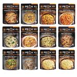 Peak Refuel Entrée Variety 12 Pouch Pack | Freeze Dried Backpacking and Camping Survival Food | Lunch/Dinner Meal Pouches | Amazing Taste | High Protein | Real Meat | Quick Prep