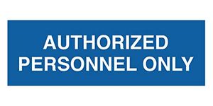 Signs ByLITA Basic Authorized Personnel Only Sign (Blue) - Large