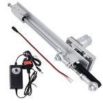 JQDML DIY Reciprocating Linear Actuator Motor DC 24V,Adjustable Stroke 1.18“- 6"/(3cm-15cm),Variable Speed from 25-120rpm,with Speed Regulator