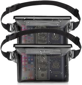 Kiiwah Lot de 2 Sac Étanche Etui Pochette Imperméable avec Ceinture Réglable, IPX8 Pochette Etanche Imperméable Téléphone Imperméable Sac Banane pour Natation, Canotage, Randonnée, Pêche
