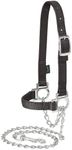 Weaver Leather Nylon Adjustable Sheep Halter with Chain Lead, Black