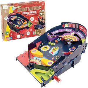 Build Your Own Pinball Machine Advent Calendar - Arcade Retro Classic Toy - Ages 8+ - Fun Gift for Kids, Girls & Boys - Eco-Friendly Cardboard Slot Together Kit