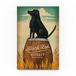 Trademark Fine Art Black Lab Whiskey by Ryan Fowler, Canvas Wall Art 22 x 32"