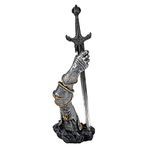 Design Toscano CL4118 King Arthur's Sword of Excalibur Letter Opener Desk Accessory Statue, 25.5 cm, Polyresin, Pewter Finish