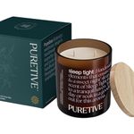 PURETIVE Scented Candle, SleepTight | Cedarwood, Lavender, Sandalwood |100% Pure Soy Wax Scented Candle | Strong Fragrance | Infused with Pure Essential Oils | 35 hrs Burn time | Two Wick 480 Grams