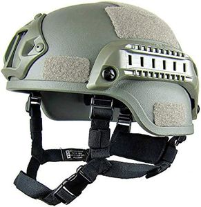 Elmetti protettivi Airsoft, Casco tattico militare versione azione MICH 2001 | Protezione testa unisex Airsoft Gear Paintball con supporto NVG e guide laterali per gioco CS all'aperto