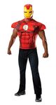 Rubie's Men's Marvel Universe Iron Man Muscle Chest T-Shirt and Eye Mask, Multi, Standard