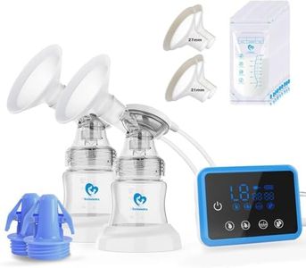 Bellababy Double Electric Breast Feeding Pumps with 21mm,24mm,27mm Flanges,Touch Screen,Pain Free Strong Suction 4 Models 9 Levels Strength