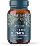 Ayurvediq Wellness, 120 caps Organic Turmeric Ginger and Black Pepper Capsules Curcumin capsules, Ginger Supplement, Ginger Capsules, Turmeric and Black Pepper Capsules, Gluten Free, Dairy Free, Vegan