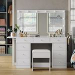 Vanity Desk with Power Outlet, Make
