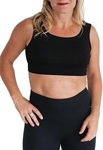HT HALFTEE Tank Layering Tee | Demi Cami for Women & Teens | Cute Crop Top | Black - Large