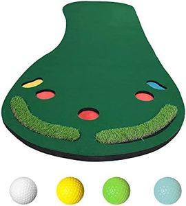 Yarra Supply Golf Putting Mat Slim Golf Putting Trainer, Indoor Outdoor Golf Putting Green Mat Slope Golf Training Practice Equipment for Office Home Backyard, with 4 Balls(3M*93CM)