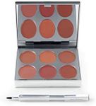 Jerome Alexander New Again Lipstick Palette & Retractable Brush, 6 Hot-Poured, Buildable & Blendable Smooth Matte Shades (Nude)