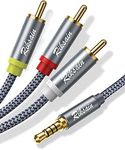 RIKSOIN 3.5mm to 3 RCA Audio Video 