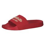 adidas Men's Adilette Shower Sandal, Vivid Red Wonder White Vivid Red, 5 UK
