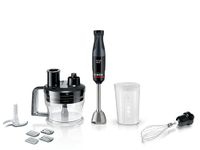 Bosch ErgoMaster Series 4 MSM4B670GB Pressure Controlled Speed 2 in 1 Hand Blender with Mini Food Processor, Beaker and Whisk, Stainless Steel Blade, 1000 W Motor, Black