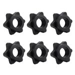 6PCS Dumbbell Clips, Anti-Slip Barbell Clips Barbell Collars, Hex Dumbbell Screw Ends, Barbell Clips Dumbbell Collars Screw Clamps,Hex Nut Barbell Spin-Lock Collars for Weight Lifting Fitness Training