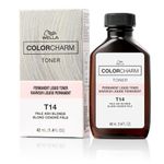 COLORCHARM Permanent Liquid Toners| Neutralize Brass| Free of Parabens| Vegan| T14 Pale Ash Blonde| 1.4 Fl oz.