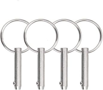 Quick Release Pin Bimini Top Pin Diameter 0.25 Inch, Total Length 1.49 Inch, Effective Length 1 Inch, Full 316 Stainless Steel for Boat Bimini Top Deck Hinge (4 Pieces)