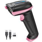 Tera Barcode Scanner Wireless with Battery Level Indicator (2.4Ghz Wireless+USB 2.0 Wired) Rechargeable 1D Barcode Reader USB Handheld Bar Code Scanner, Design Patent: EU008489413, 5100