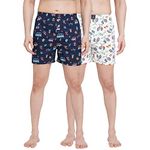 Urban Scottish Men's Cotton Boxer (Pack of 2) (USBX1805-XXL_Multicolor_2XL)