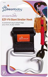 Dreambaby Strollerbuddy EZY-Fit Giant Stroller Hook Holder - Lightweight Aluminum Hanger Hook - Suitable for Most Pram, Wheelchairs, Shopping Trolleys, & Walkers - Model F2251
