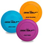 Franklin Sports Disc Golf Discs Set - Disc Golf Equipment Starter Set - Driver, Mid-Range, Putter Discs Included - All Ages