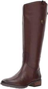 Sam Edelman Womens Penny 2 Leather Wide Calf Riding Boots Brown 6 Wide (C,D,W)