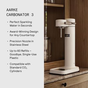 Aarke Carbonator 3 Sparkling Water Maker – Matte White