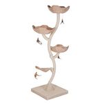 Flower-Shaped Cat Tree With Reversible Cushions, A Thick Base Plate With Scratch Mat And Sisal-Wrapped Metal Pillars - Provides Lots Of Space For Claw Sharpening, Playing And Dozing By eCommerce Excellence